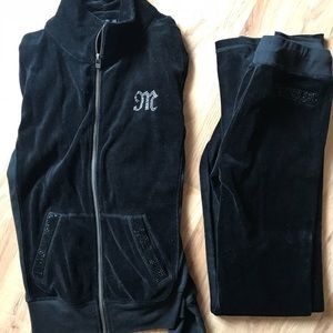 NWOT BLACK MISS ME VELOUR OUTFIT